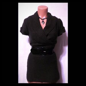 Say What? Long Sweater with belt